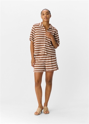 Lindsey ss bluse Rawhide Stripes/Cloud Dancer Object 